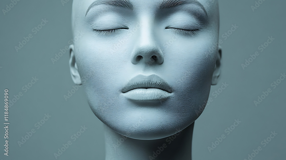 artificial intelligence concept featuring a realistic female robot face with futuristic humanoid design and robotic face technology
artificial intelligence concept featuring a realistic female robot face with futuristic humanoid design and robotic face technology