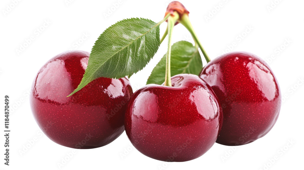 Obraz premium Cherry, isolated on transparent or white background