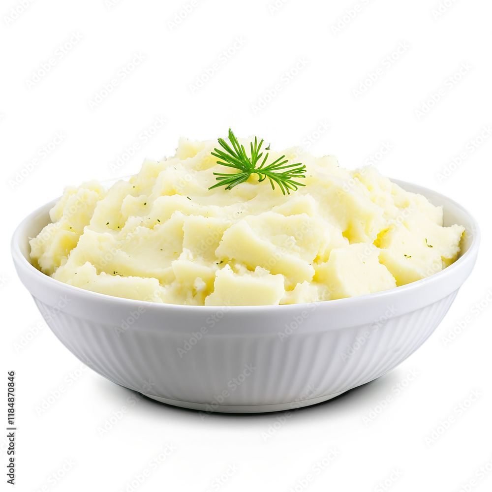 Mashed potatoes in a bowl isolated on transparent background Mashed potatoes in a bowl isolated on transparent background