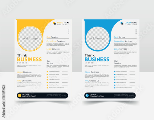 Vector flyer design template for annual report brochures, leaflets, presentation book cover templates, and A4 layout