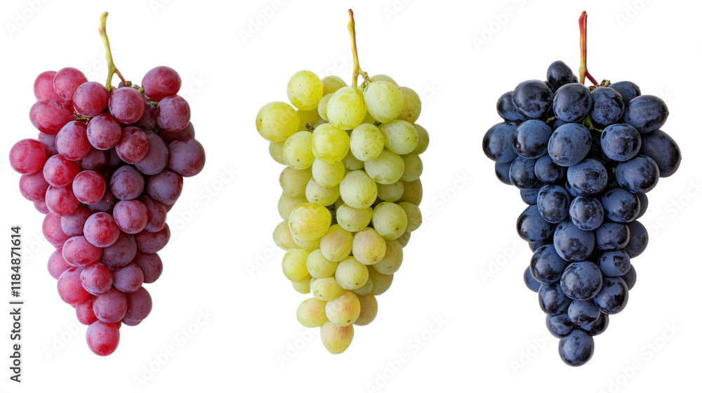 Grapes, isolated on transparent or white background Grapes, isolated on transparent or white background