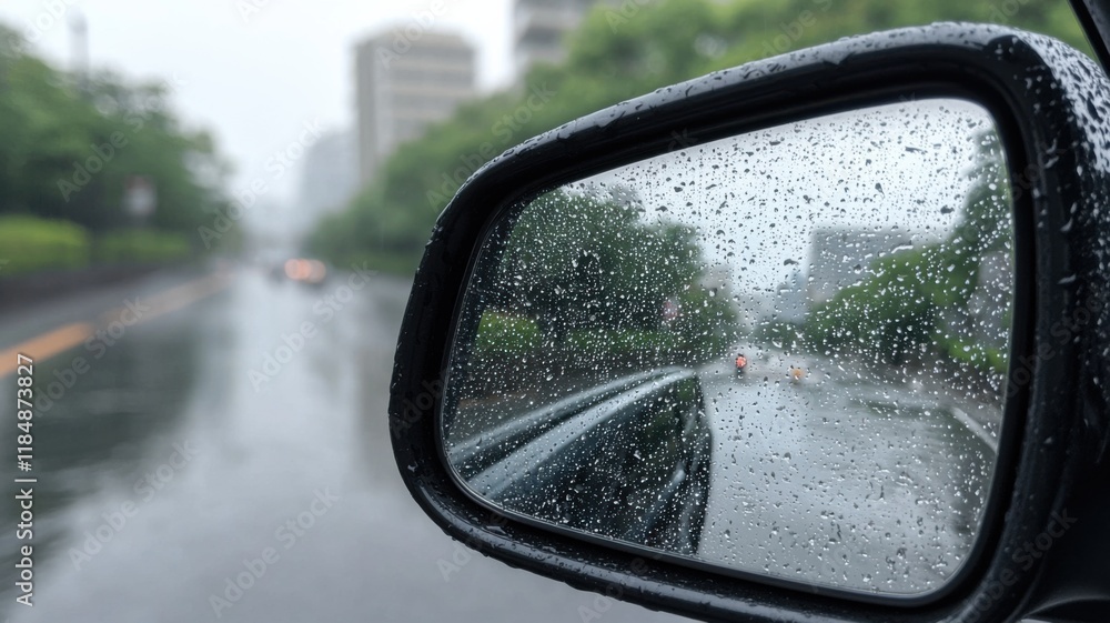Rainy reflection while driving in urban setting city road nature photography wet environment close-up view serenity in chaos Rainy reflection while driving in urban setting city road nature photography wet environment close-up view serenity in chaos