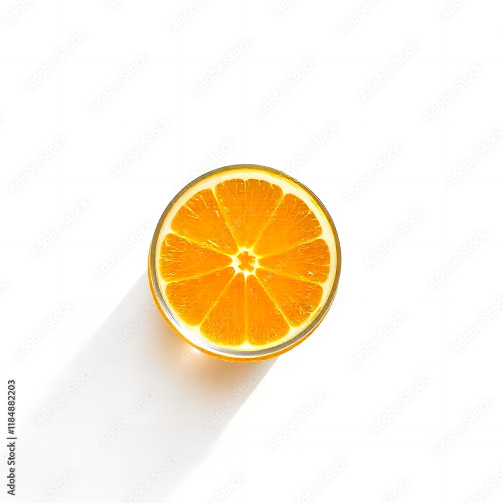 custom made wallpaper toronto digitalJuicy Orange Slice in Glass Healthy Citrus Fruit Vitamin C Refreshing Drink
