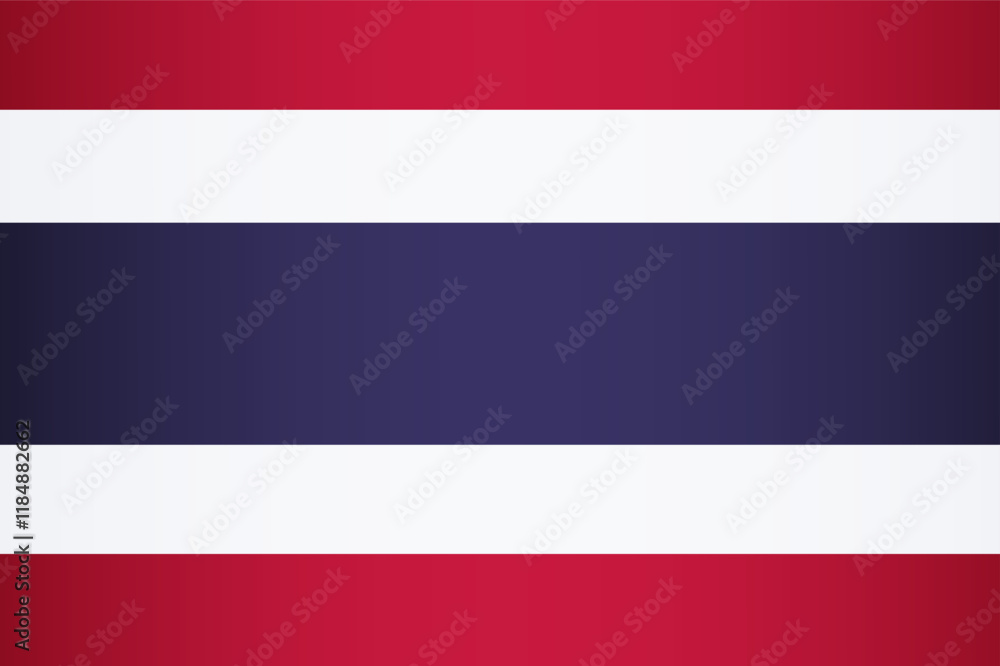 National flag of the Kingdom of Thailand. Vector element National flag of the Kingdom of Thailand. Vector element