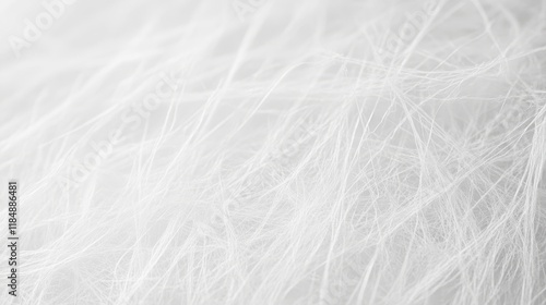 A minimalist close-up of delicate white fibers creating an intricate textured pattern with a soft and airy appearance, ideal for background designs or artistic projects photo