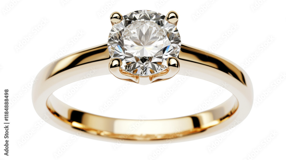 Wedding ring with diamond, isolated on transparent or white background Wedding ring with diamond, isolated on transparent or white background