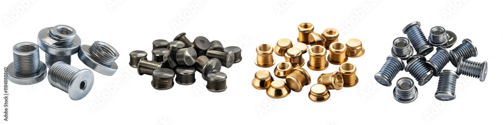Screw caps isolated on transparent background, Set of Screw caps isolated on transparent background, Set of