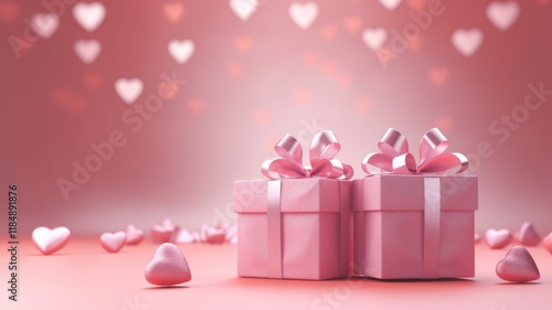 Valentine's day gift ideas romantic setting digital illustration soft colors close-up view love concept