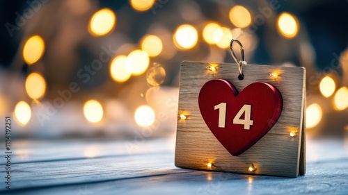 Valentine's day with the date of February 14th celebration romantic decor home festive ambiance close-up love theme for special moments