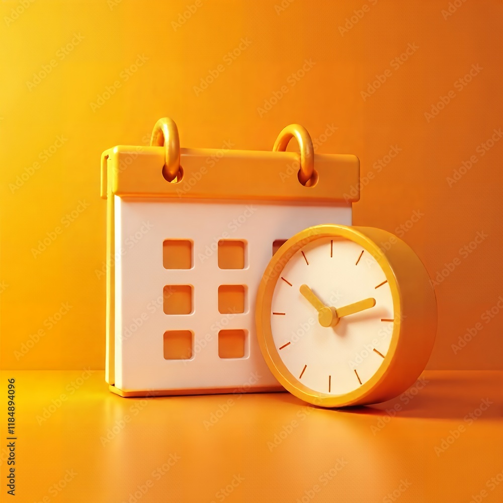 Orange Calendar Clock Time Management Schedule Planning Appointment Reminder Orange Calendar Clock Time Management Schedule Planning Appointment Reminder