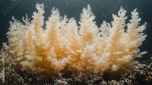 Wallpaper Mural Underwater coral reef scene showing white soft coral formations Torontodigital.ca