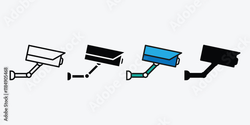 CCTV Camera icon vector. Security camera Filled flat icons. Security Camera Icon. CC Camera Icon.