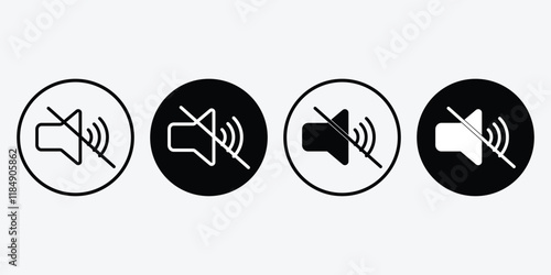 Mute Sound icon Vector. Mute Sound icon Art design illustration. Mute speaker symbol icon vector. Silent Speaker Icon.