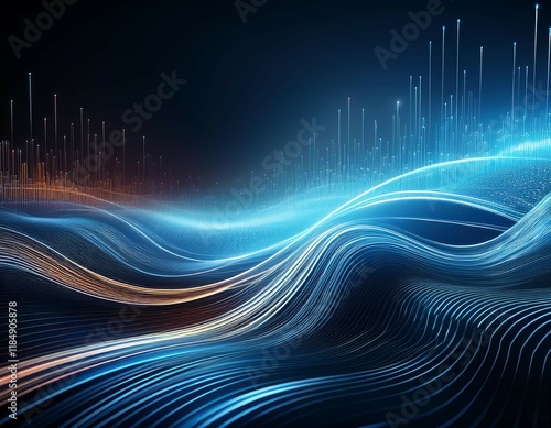 data connection speed lines technology abstract background generative ai photo