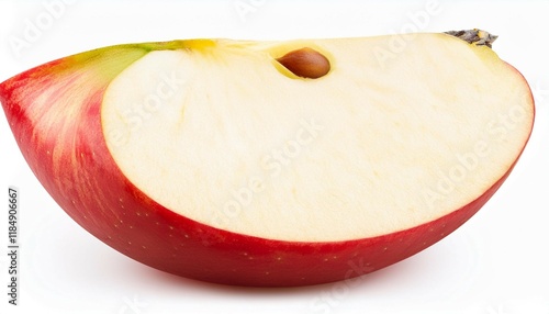 apple slice isolated red apple slice on white background format red apple slice with no background full depth of field photo