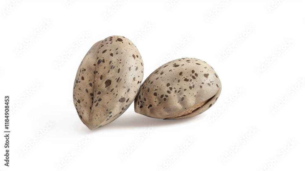 almonds isolated on white almonds isolated on white
