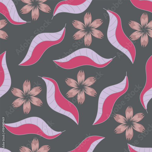 Wallpaper in the style of Baroque. Seamless vector background. Set of colored floral ornament. Graphic pattern for fabric, wallpaper, packaging