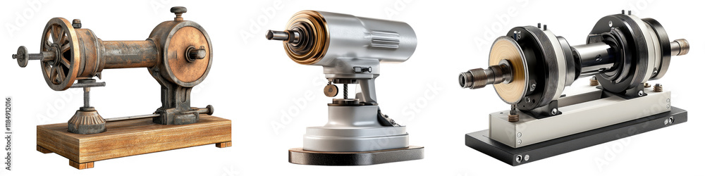 Bench grinder isolated on transparent background, Set of Bench grinder isolated on transparent background, Set of