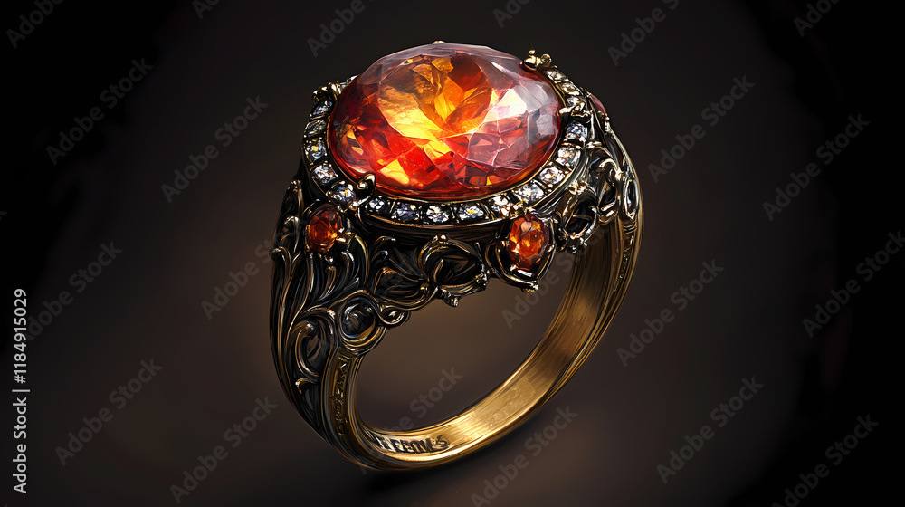 Firestone ring. Firestone. Illustration Firestone ring. Firestone. Illustration