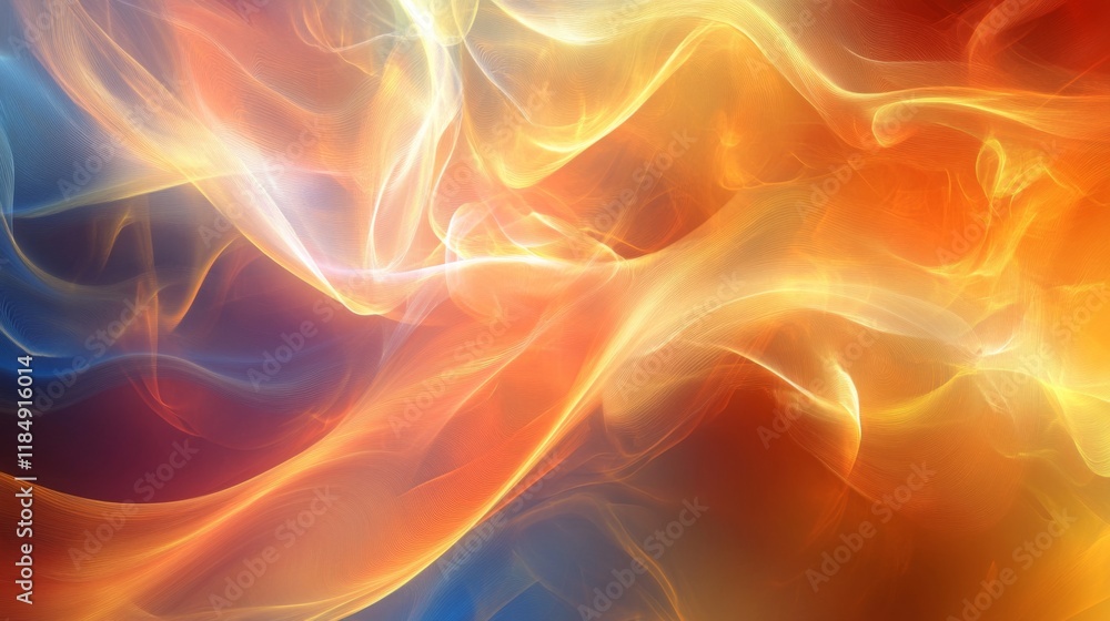 Fototapeta premium Abstract Fire and Light: A Glowing Energy Canvas