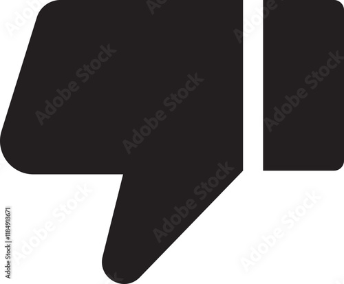 Thumb down icon. Unlike button for website and mobile app. Flat style. Bad, negative Gesture Button Sign, symbol. Social Media Feedback Symbol. Isolated Vector Illustration.