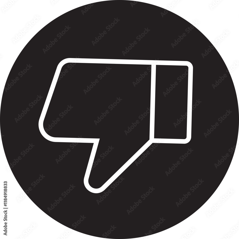 Thumb down icon. Unlike button for website and mobile app. Line style. Bad, negative Gesture Button Sign, symbol. Social Media Feedback Symbol. Isolated Vector Illustration. Thumb down icon. Unlike button for website and mobile app. Line style. Bad, negative Gesture Button Sign, symbol. Social Media Feedback Symbol. Isolated Vector Illustration.
