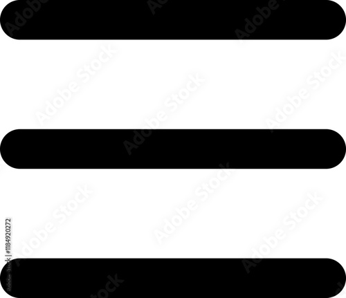 Hamburger web and mobile app menu icon. Navigation bar with three horizontal bars, squares, dots and ellipsis. Template navigation, Icon, dropdown button web symbol. Vector illustration.