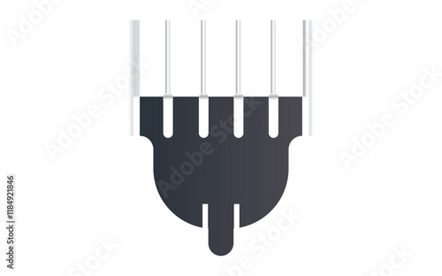 Five-pin electronic component with leads