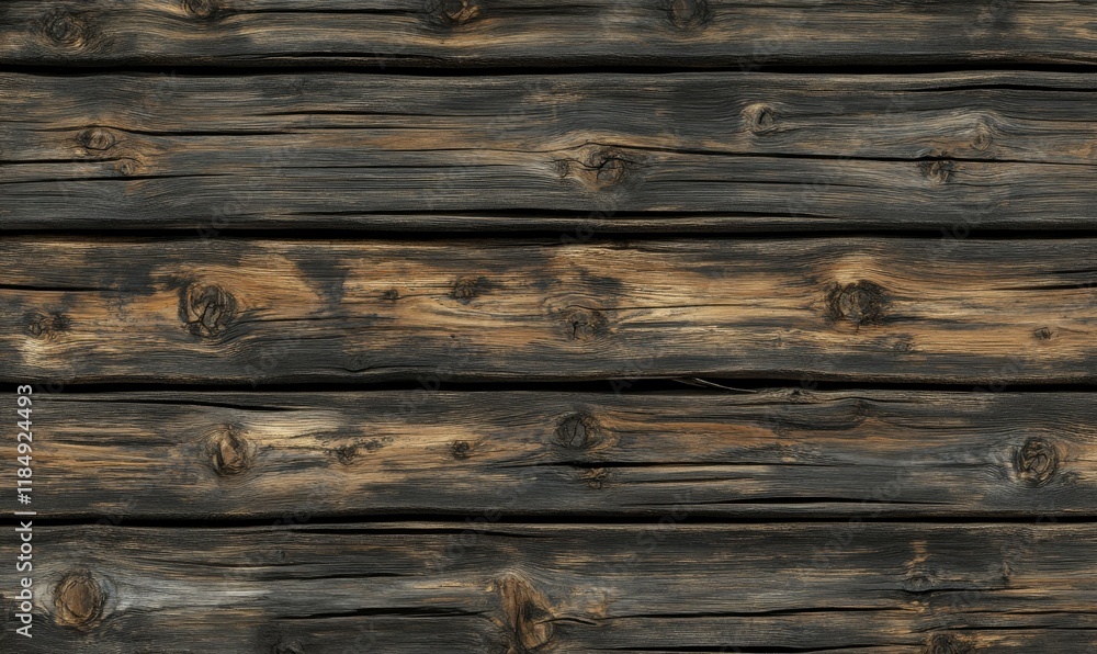 Fototapeta premium Pine wood planks texture, top view background