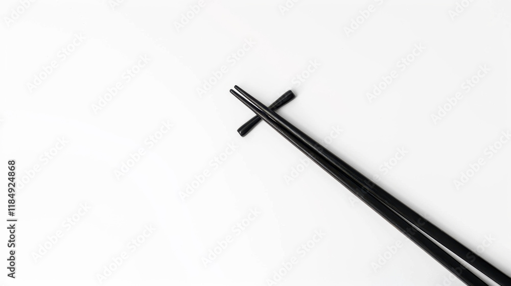 black chopsticks isolated on white black chopsticks isolated on white
