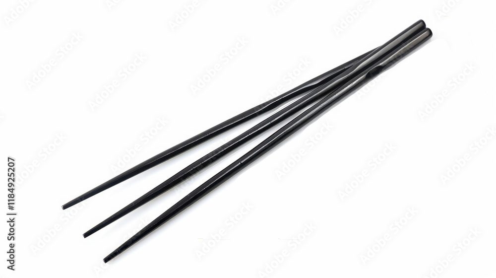 black chopsticks isolated on white black chopsticks isolated on white