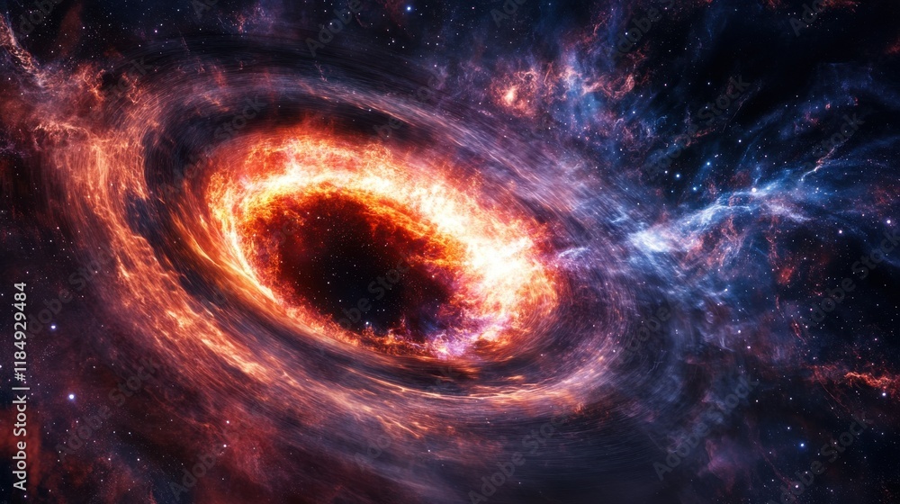 A mesmerizing view of a swirling galaxy, showcasing vibrant colors and cosmic brilliance.
