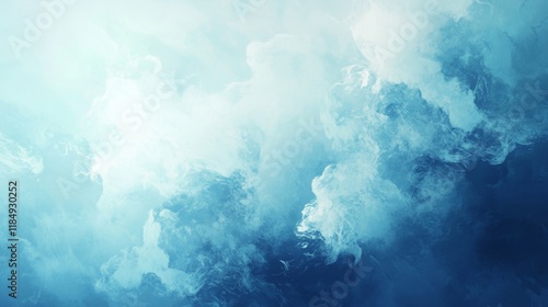 Abstract 3d object bakcground with blue color 3d rendering.