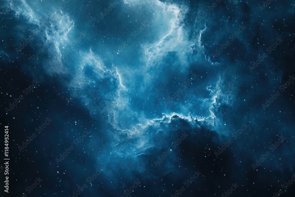 Fototapeta premium A breathtaking view of a nebula, cosmic dust and stars illuminating the vast expanse of space.