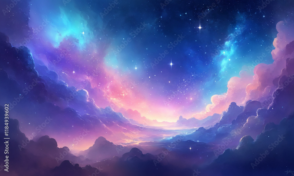 Naklejka premium Night sky