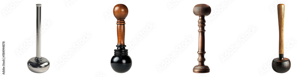 Plunger isolated on transparent background, Set of Plunger isolated on transparent background, Set of