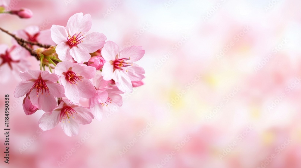 A bunch of pink flowers on a tree branch A bunch of pink flowers on a tree branch