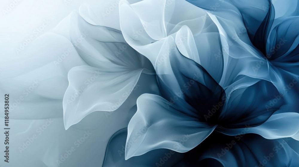 A blue and white flower with a blue stem A blue and white flower with a blue stem