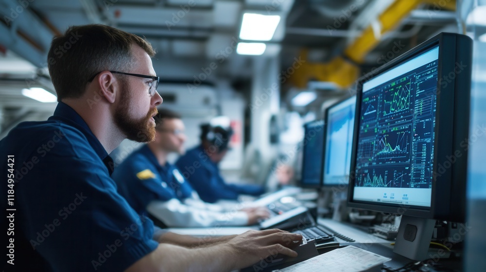 Inspectors analyzing data from onboard flight safety monitoring systems Inspectors analyzing data from onboard flight safety monitoring systems