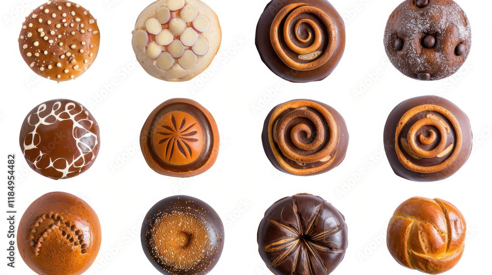 collection of different breads isolated on white collection of different breads isolated on white