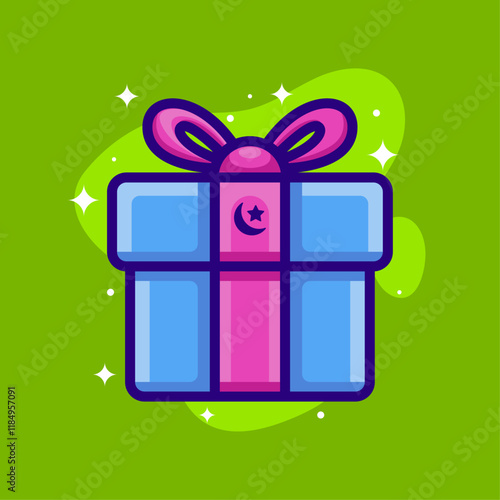 Ramadhan Gift Hampers Icon Vector Illustration