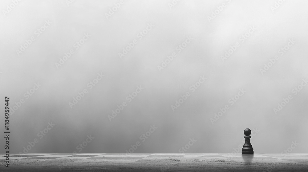 Lone chess piece standing on an empty board symbolizing strategy individuality leadership resilience modern slick white gold silver tones blurred caption space conveys mystery and contemplation
Lone chess piece standing on an empty board symbolizing strategy individuality leadership resilience modern slick white gold silver tones blurred caption space conveys mystery and contemplation