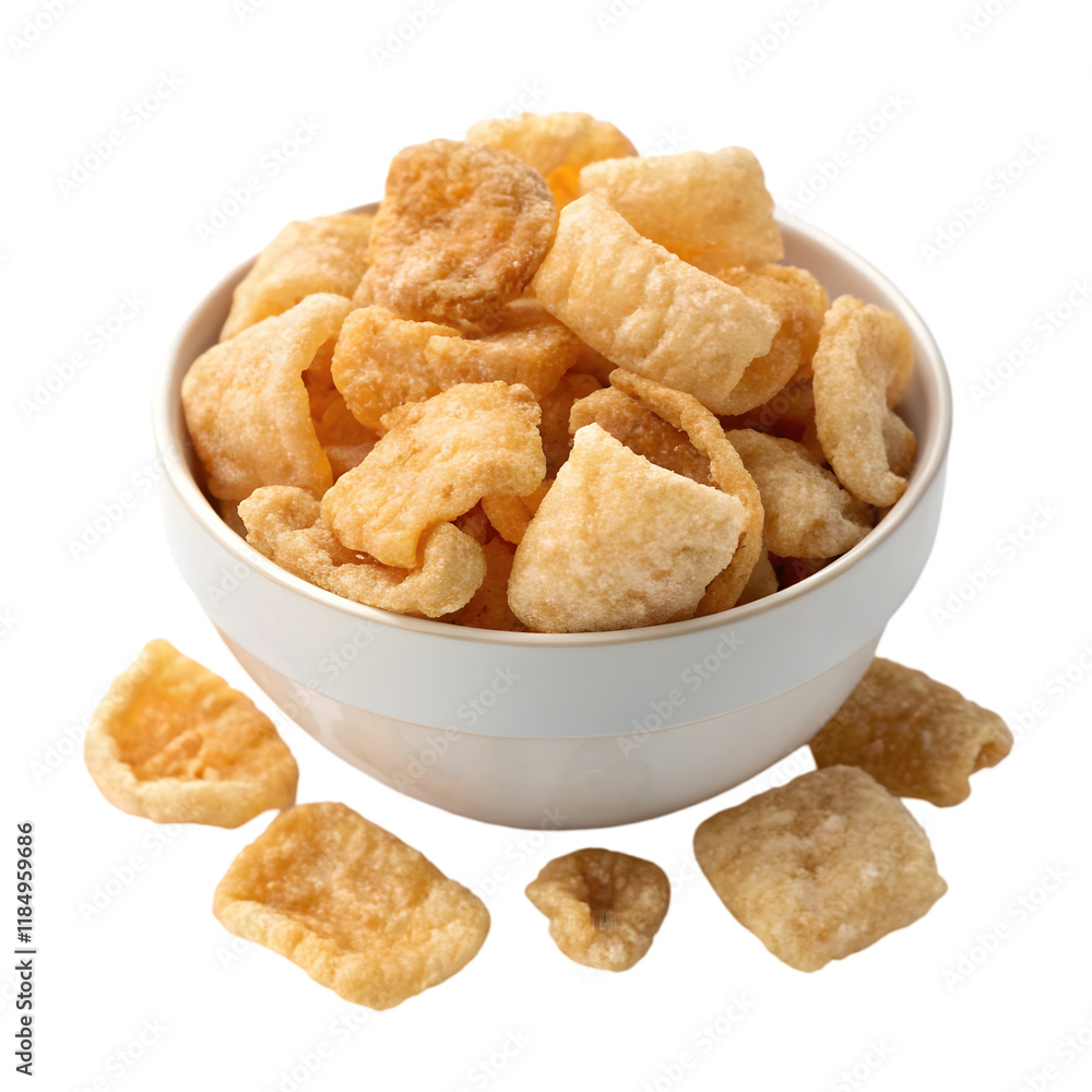 bowl of pork rinds on transparent background bowl of pork rinds on transparent background