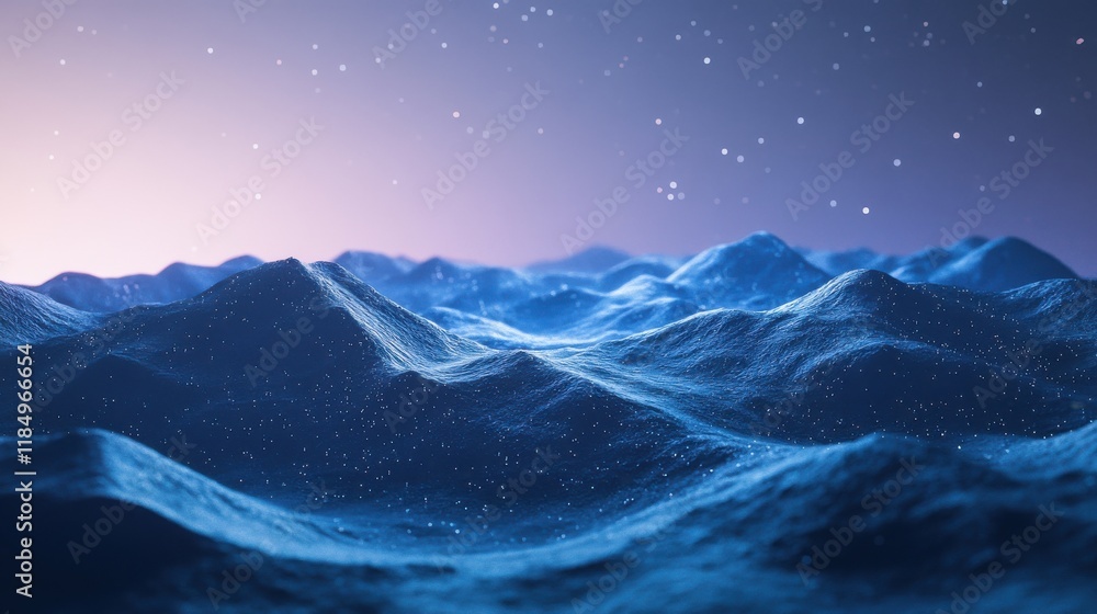 A serene ocean landscape at dusk, featuring gentle waves and a starry sky in soft hues of blue and purple. A serene ocean landscape at dusk, featuring gentle waves and a starry sky in soft hues of blue and purple.