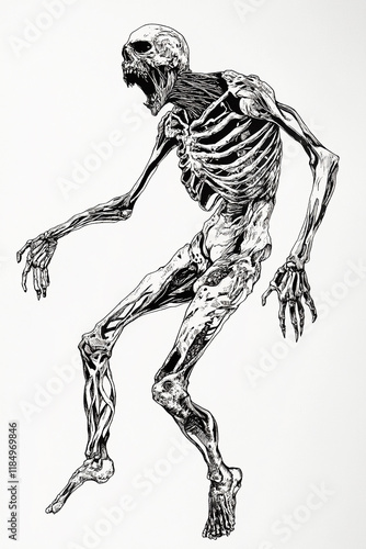 Wallpaper Mural Ghoul black and white illustration Torontodigital.ca