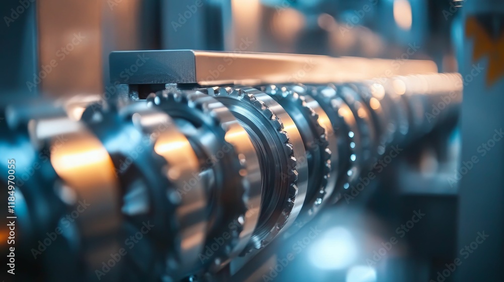 Industrial machinery, close-up, metal gears, precise engineering. Industrial machinery, close-up, metal gears, precise engineering.