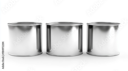 Wallpaper Mural Steel rolls, industrial manufacturing business production, heavy metallurgical industry shiny metal stainless iron or aluminum cylinders isolated on white background, Realistic 3d vector illustration Torontodigital.ca