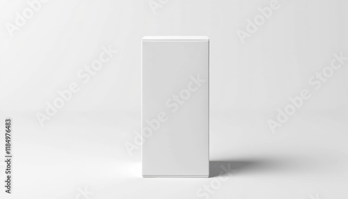 Tea box mockup with a clean, white background, no distractions, just the box