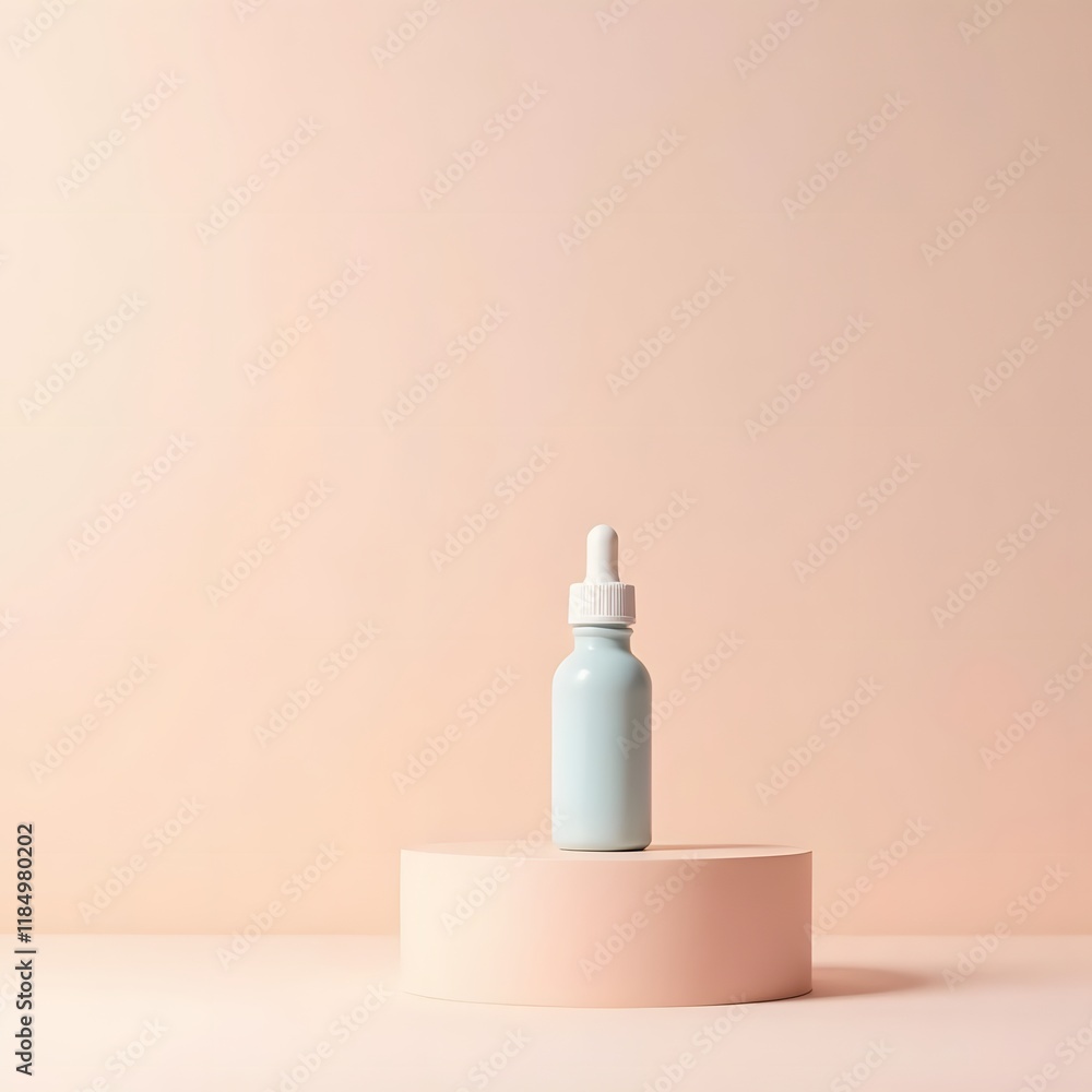 Graceful Dropper Bottle A Minimalist Serene Scene Graceful Dropper Bottle A Minimalist Serene Scene