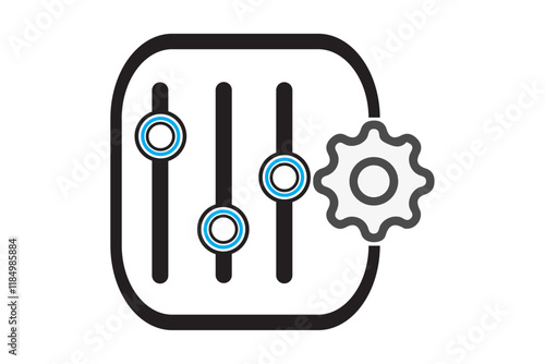 Settings mixer line icon photo